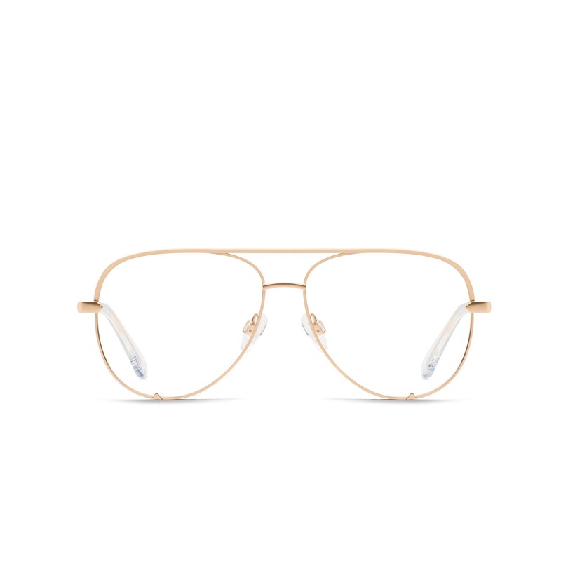 Gold / Clear Rx Quay HIGH KEY MICRO RX Unisex Glasses | SFHIA-2413