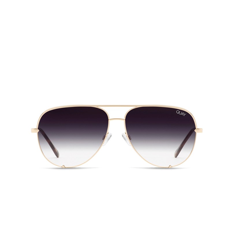 Gold / Fade Quay HIGH KEY MINI Men's Sunglasses | GRZXJ-6731