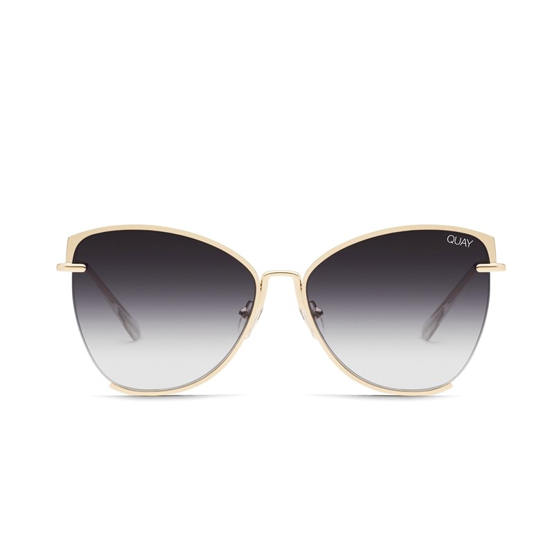 Gold / Smoke Quay DUSK TO DAWN Women's Sunglasses | ANFKM-4985