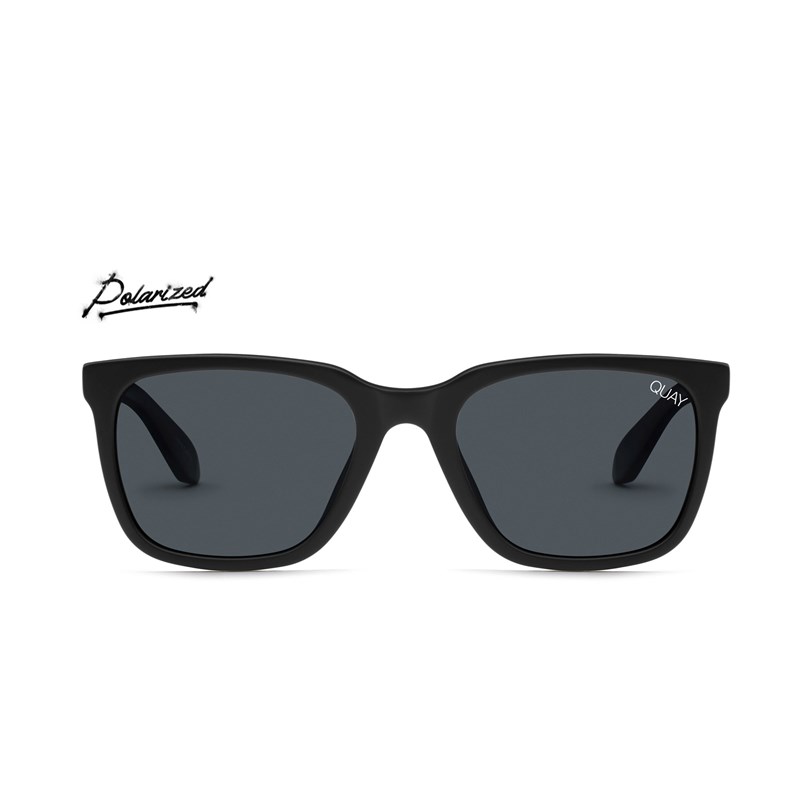 Matte Black / Smoke Quay LEGACY Men's Sunglasses | QPZNF-0814