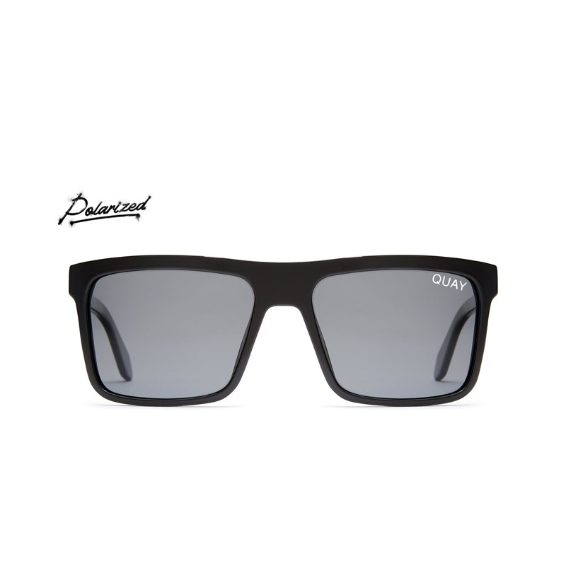 Matte Black / Smoke Quay LET IT RUN Men's Sunglasses | VKZQY-6417