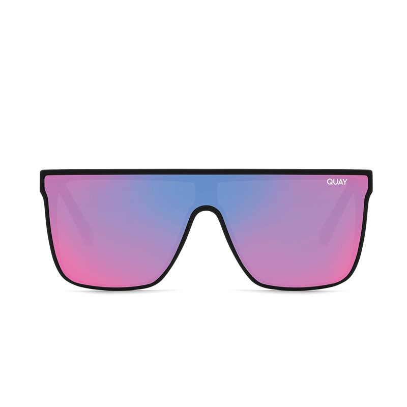 Matteblack / Pink Quay NIGHTFALL Women's Sunglasses | MUCFV-5043