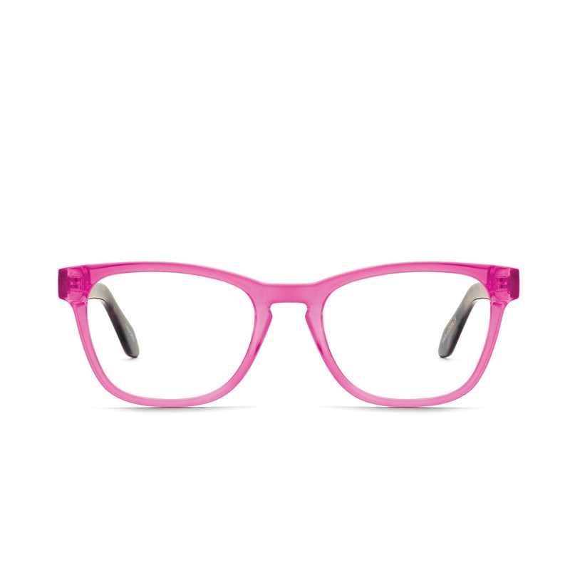 Neon Pink Tortoise Temple / Clear Rx Quay HARDWIRE MINI RX Unisex Glasses | VCKIY-7450