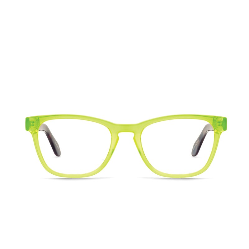 Neon Yellow Tortoise Temple / Clear Rx Quay HARDWIRE MINI RX Unisex Glasses | TLSUY-5097