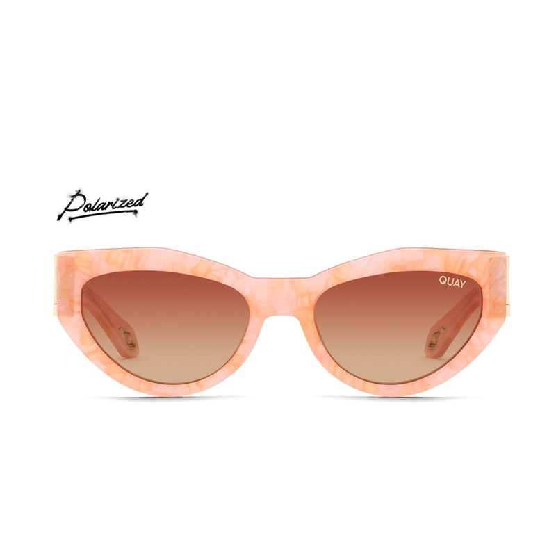 Orange Tortoise / Orange Polarized Quay MAD CUTE Women's Sunglasses | TAWSO-8412