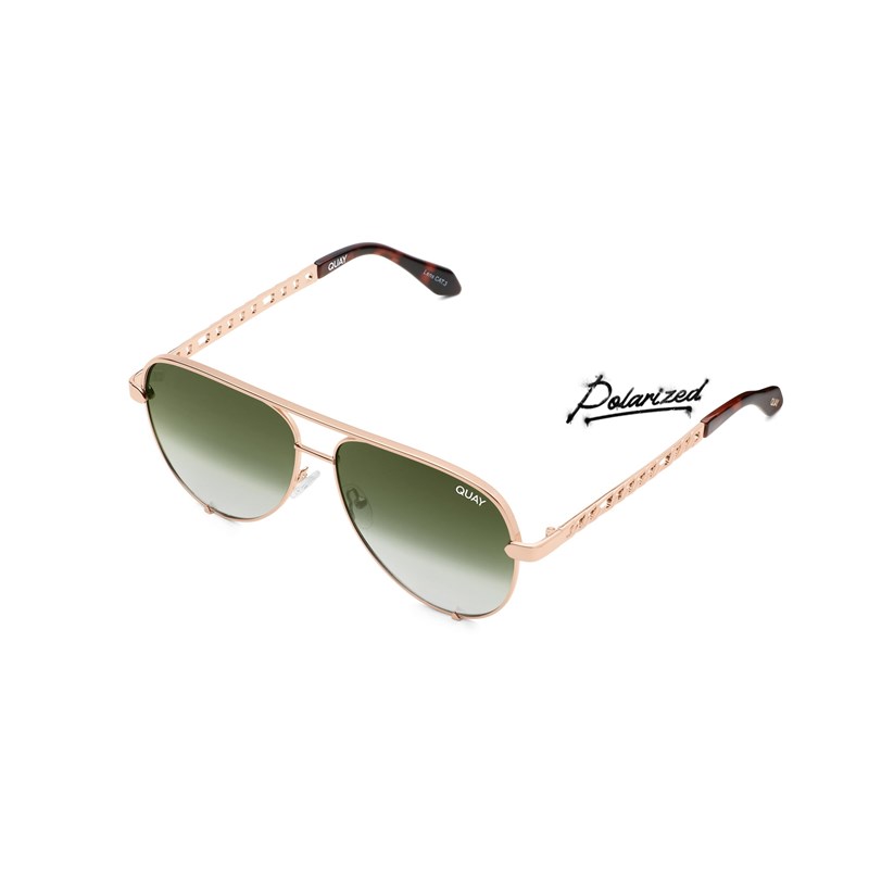 Rose / Green Fade Polarized Quay HIGH KEY LINKS Women's Sunglasses | HGPQE-3810