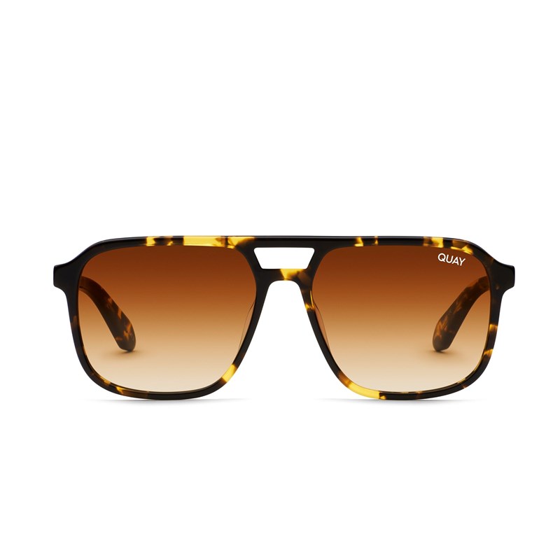 Shiny Yellow Tortoise / Orange Quay ON THE FLY Women's Sunglasses | PNQWU-7854