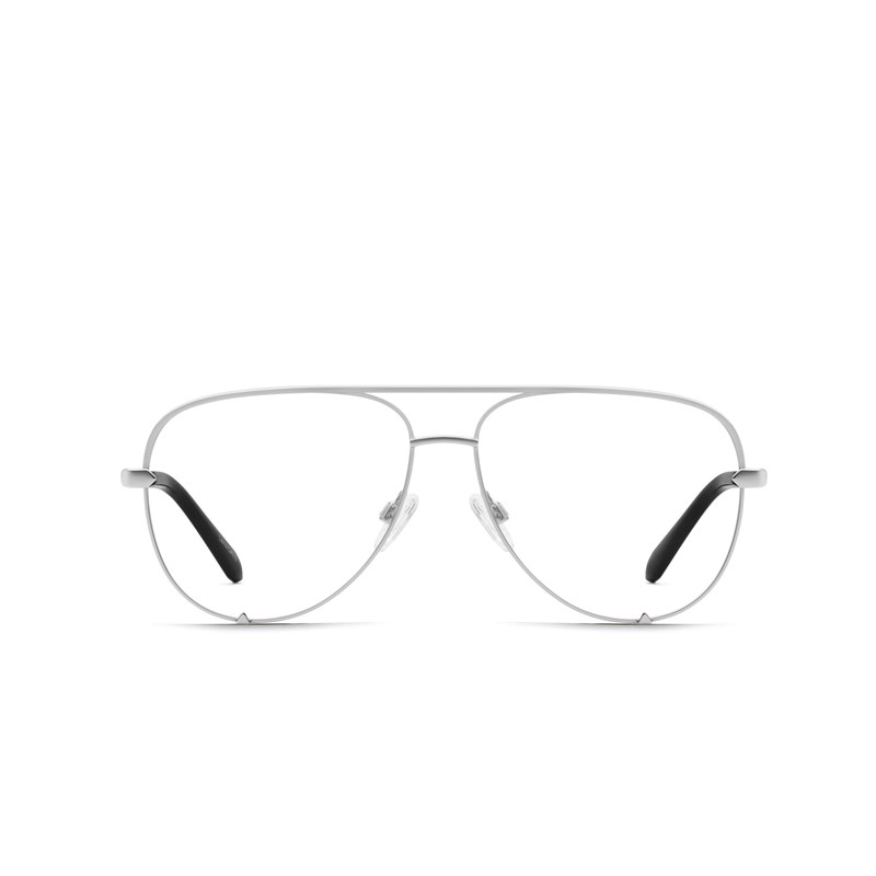 Silver / Clear Rx Quay HIGH KEY MICRO RX Unisex Glasses | VCJHW-3791