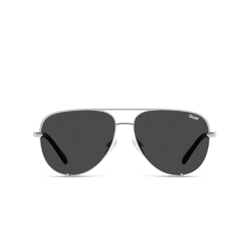 Silver / Smoke Rx Quay HIGH KEY MINI RX Women's Sunglasses | DGXNM-0156