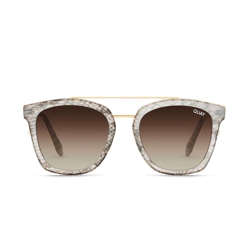 Snake Print / Brown To Tan Quay SWEET DREAMS Women's Sunglasses | VKSOA-1524