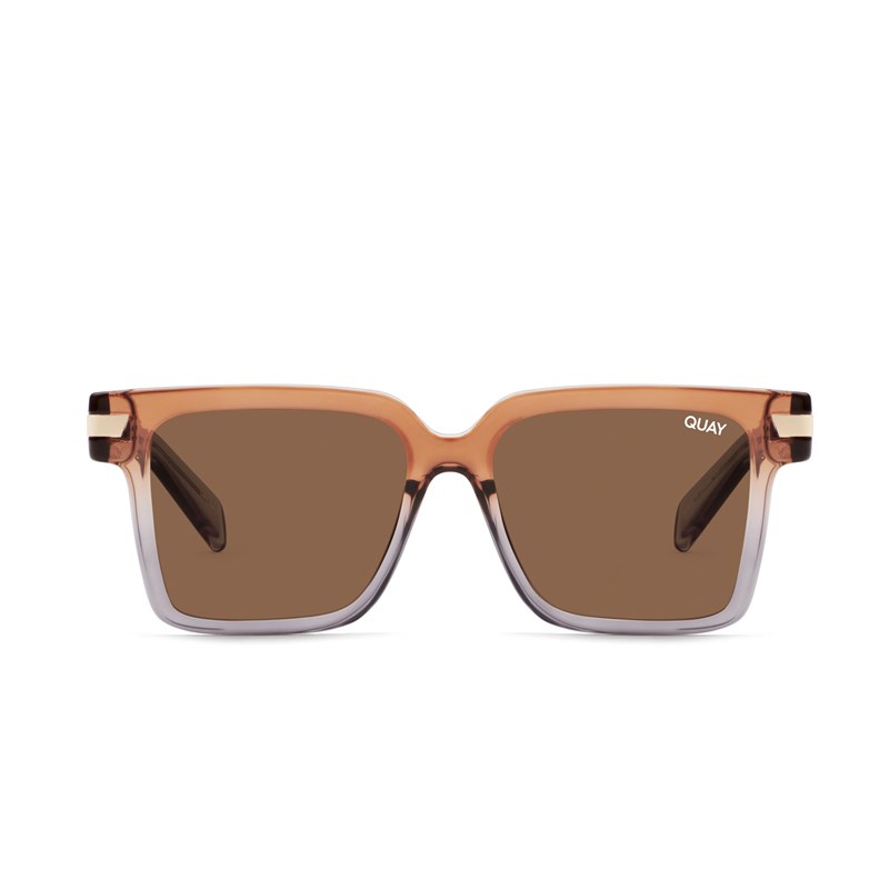 Tan To Clear / Brown Rx Quay MY TYPE RX Unisex Prescription Sunglasses | AZTVC-3659