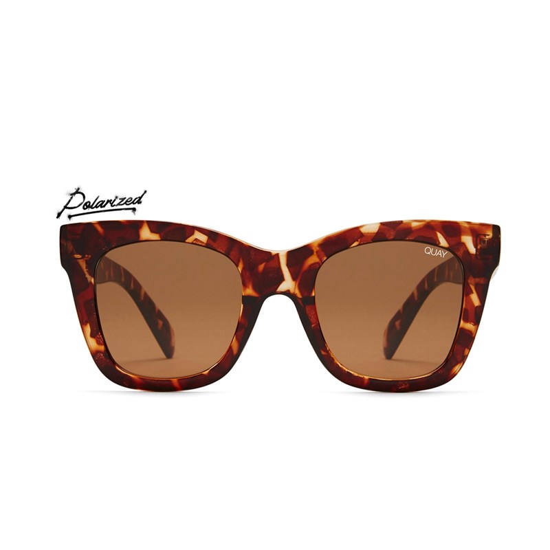 Tortoise / Brown Polarized Quay AFTER HOURS Women's Sunglasses | MSEFJ-2356