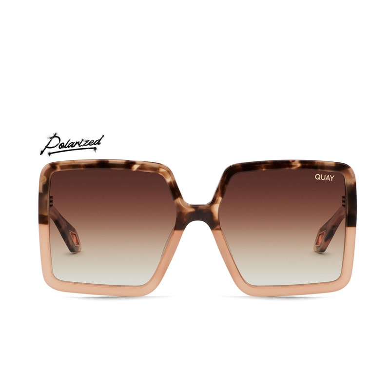 Tortoise / Brown Polarized Quay ALMOST READY Women's Sunglasses | VDJMO-0489