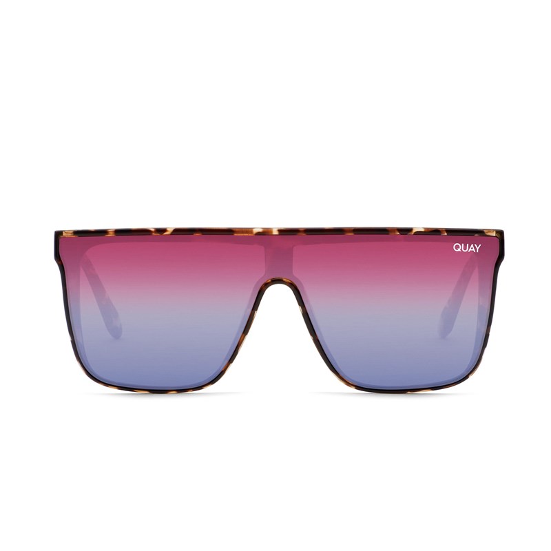 Tortoise / Purple Blue Quay NIGHTFALL Men's Sunglasses | LPSFN-9825