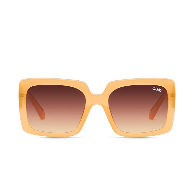 Yellow / Brown Yellow Quay TOTAL VIBE Women's Sunglasses | BWJEI-4736